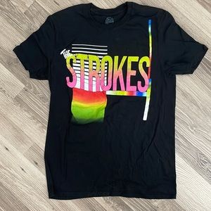 Black The Strokes retro tee, mens size M